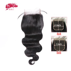 HD Lace Closure Brazilian Body Wave 4x4 5x5 Lace Closure With Baby Hair 100% Human Remy Hair 10