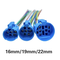 Switch Socket Button Connector 16mm 19mm 22mm Cable Socket For Metal Push Button Switch