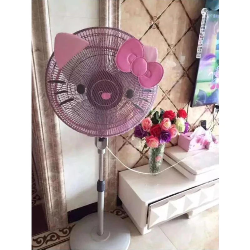 Cute cat head electric fan cover Creative Fan cover Cartoon dust Shield Children's fan anti-pinch hand cover