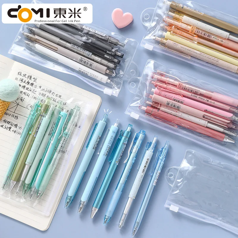 6pcs/lot 0.5mm Gel Pen Smooth Writing Hand Comfort 5 Colors Available School/Office Writing Stationery