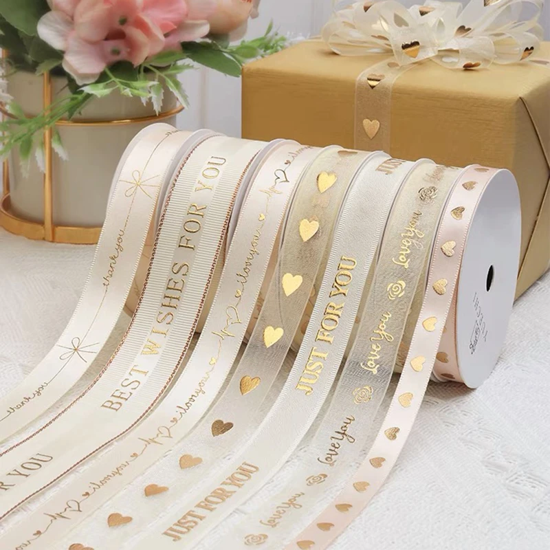 10 Yards/Roll Satin Ribbon Birthday Wedding Gift Wrapping Craft Supplies Diy Hair Bow Accessories Christmas Decorations Ruban