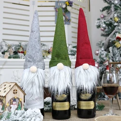 Christmas Wine Bottle Cover christmas Bottle decorations for home 2020 Natal Noel Christmas Table Decor Xmas Gift Happy New Year