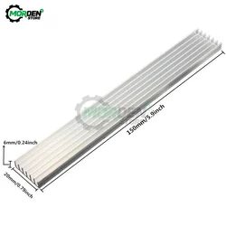 Disipador de calor de aluminio para Chip electrónico, disipador de calor de 150x20x6mm, 150x20x6, 2 unidades