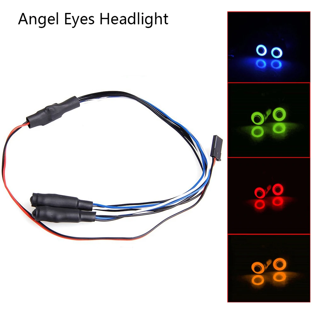 5mm 2 Led Light Angel Demon Eyes LED Headlight Bulb For 1/10 RC Car On-Road Model Drift Cars Parts