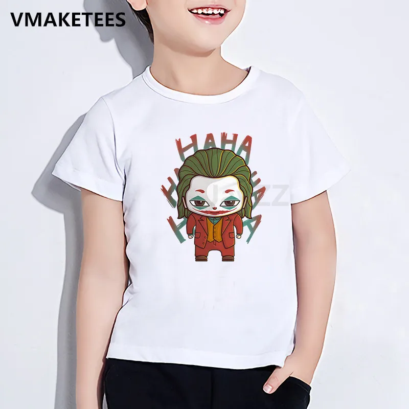 Hot Movie Joker Joaquin Phoenix Kids T Shirt Funny Cartoon Children Clothes Summer Baby Girls & Boys T shirt