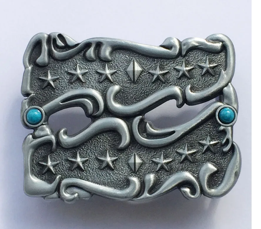 Mens Womens Western Style Turquoise Stone Belt Buckle Cowboy Cowgirl Belt Buckle