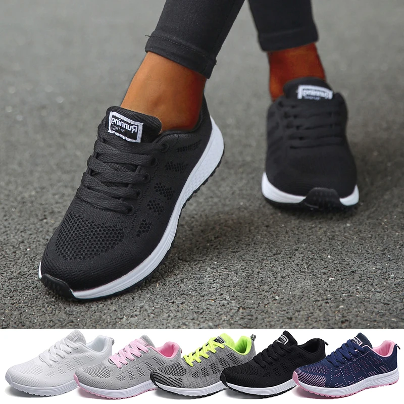 Damessneakers Vrijetijdsschoenen Flats Air Mesh Ademende trainers Damesschoenen Vrouwelijke sneakers Damesschoenen Mand Tenis Feminino