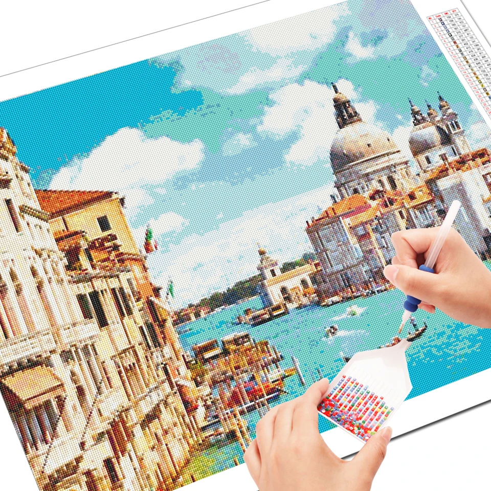 EverShine Diamond Painting Scenic Full Square 5D Diamond Embroidery City Venice Mosaic Art New Arrival Needlework Wall Decor