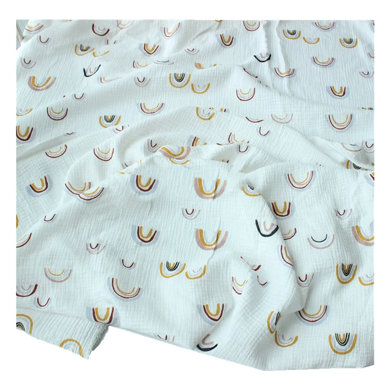 135x50cm Double Gauze Cotton Layer Sewing Fabric, Making Seersucker Blanket Clothing Cloth