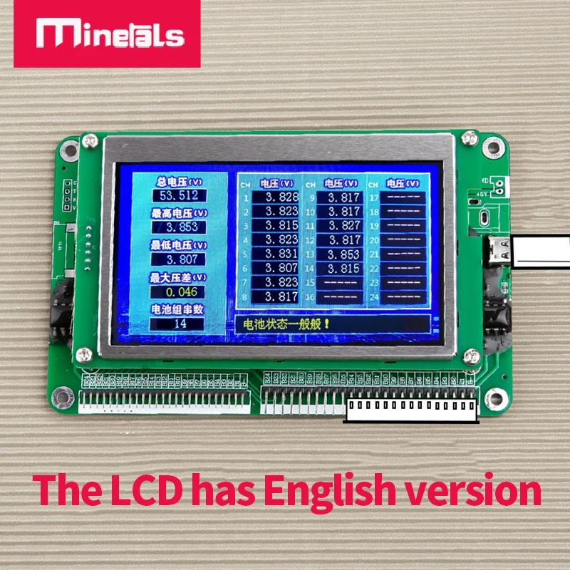 1s-24s Voltage display  3s 4s 5s 6s 7s 8s 9s 10s 12s 13s 14s 15s 17s 18s 20s 21s Lithium battery Voltage tester display screen