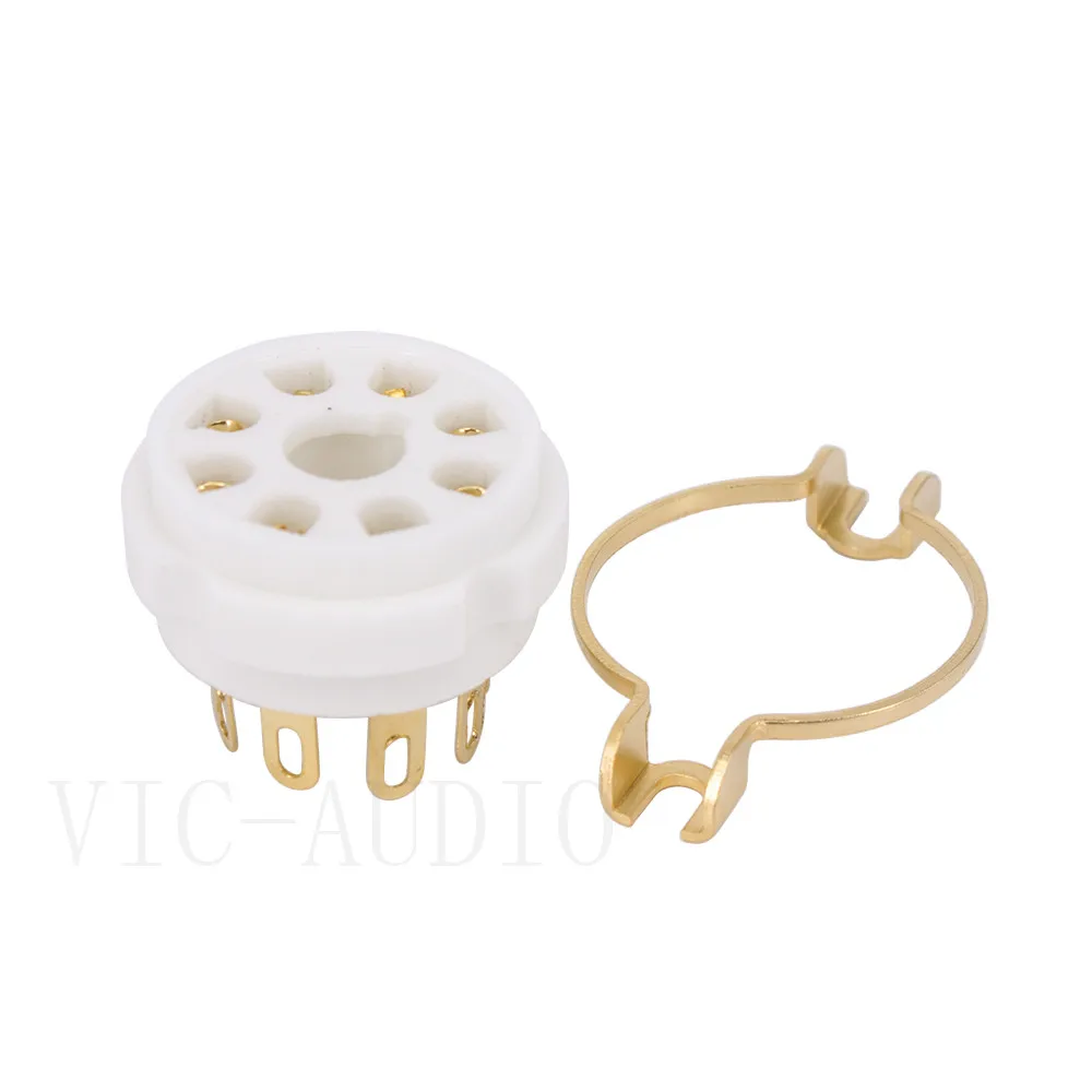10PCS K8A 8หลอดซ็อกเก็ต GZC8-Y-1สำหรับ5AR4 5U4G 7199 6V6 KT66 KT88 6SL7 6SN7สูญญากาศ Amplifer เสียง HIFI DIY