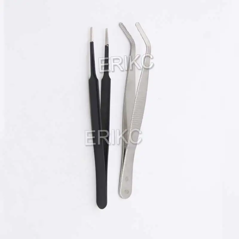 2pcs/lot Anti-static Precision Tweezers Set  Pincet Stainless Steel  Tweezer Electronics Injector Spare Parts Repair Tools