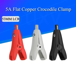 5A Flat Copper Crocodile Clamp 53mm LCR Kelvin Clip Positive And Negative Two Stage Test Clamp Black Red