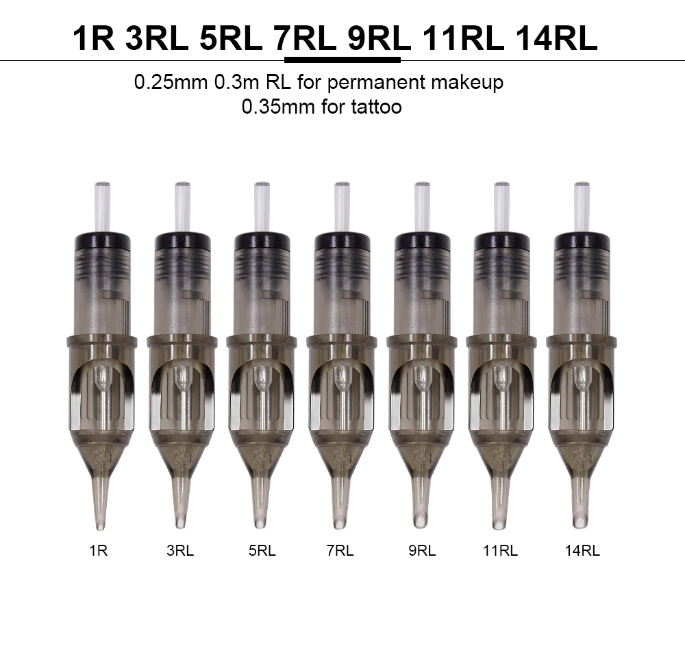 RL Tattoo Needles Cartridges Disposable Tattoo Cartridge Needles for Tattoo Pen Machine 1/3/5/7/9/11/13/15RL for Tattoo Pen