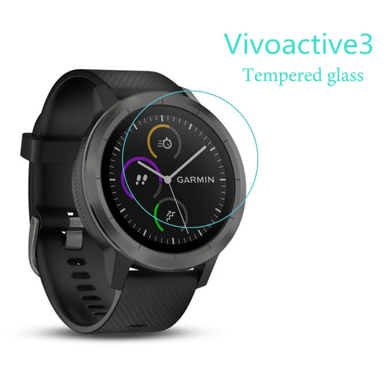 2pcs/lot Tempered Glass for Garmin Fenix 5 5s Vivosport Vivoactive HR 3 Approach S60 S6 Screen Protector Protective Film