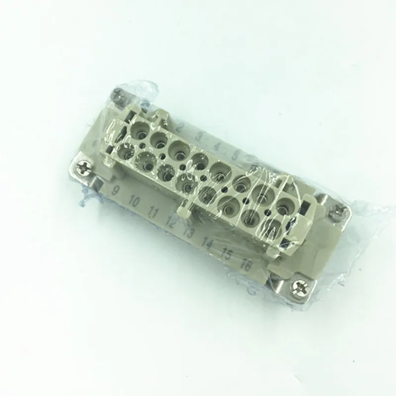 Connecteur rectangulaire robuste, fiche Aviation, connecteur chaud mâle et femelle, Insert HE-016-M F 16 Core