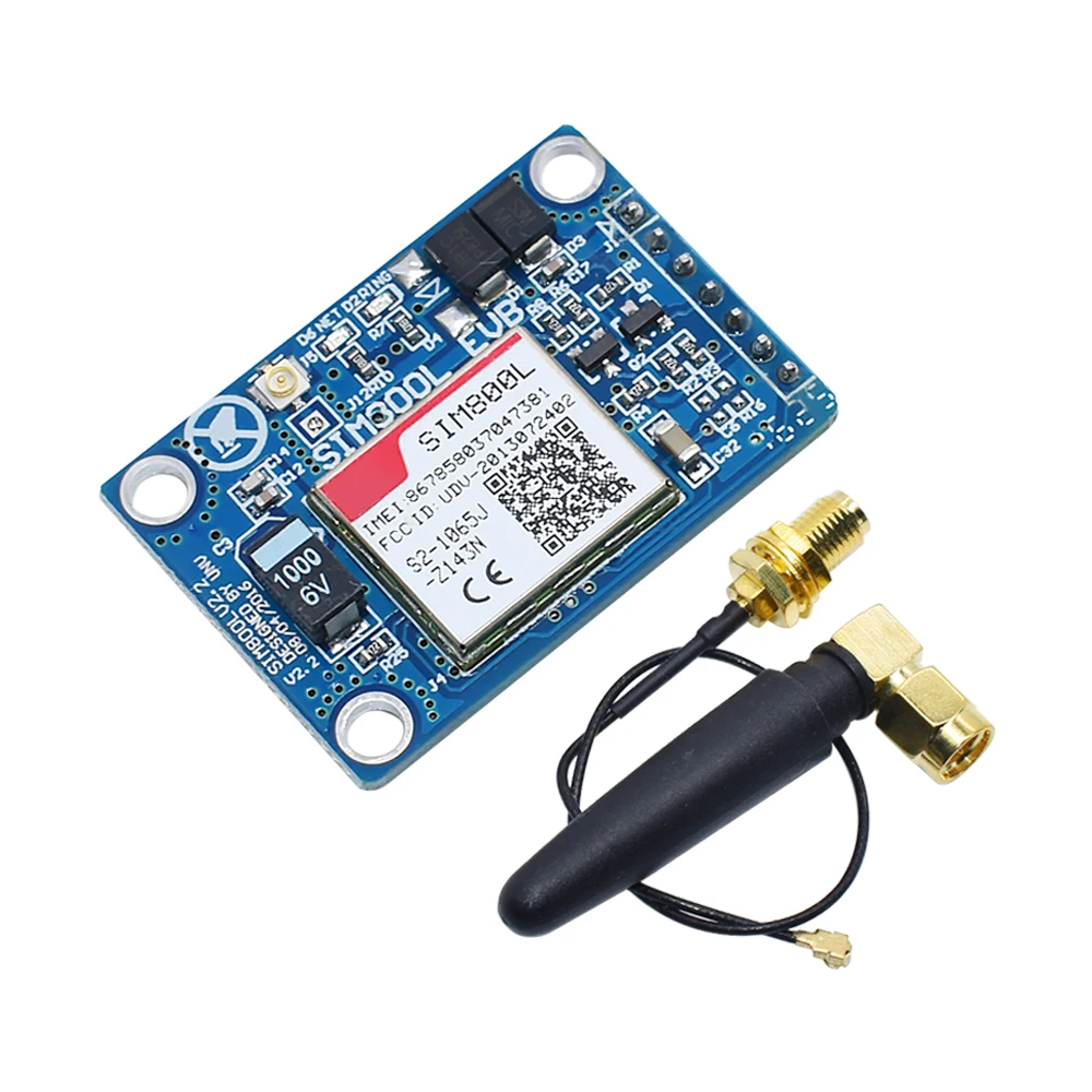 WAVGAT SIM800L V2.0 5V Wireless GSM GPRS MODULE Quad-Band W/ Antenna Cable Cap