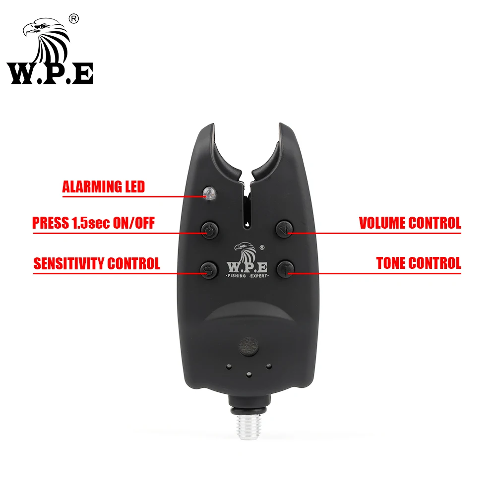 W.P.E 1 stücke Karpfen Angeln Köder Alarm LED Sound Drahtlose Elektronische Angeln Alarm alarm Anzeige Carp Fishing Tackle Zubehör