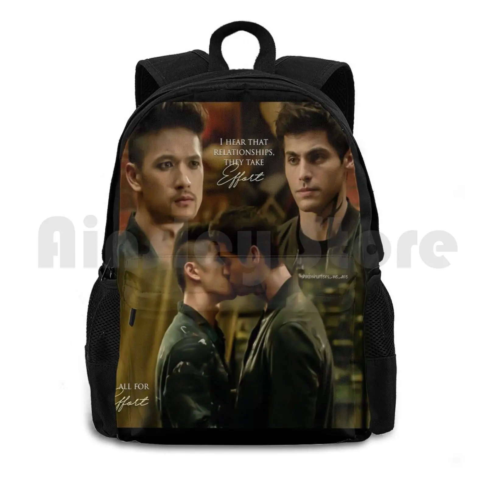 Malec Kiss Outdoor Hiking Backpack Riding Climbing Sports Bag Shadowhunters Shadowhunters Tv Shadowhunters Season 2 Clare The