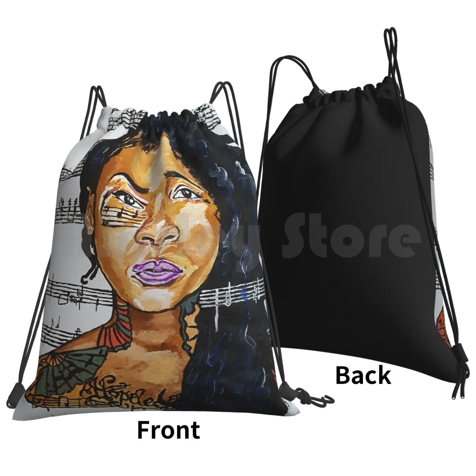 Jean Grae Backpack Drawstring Bag Riding Climbing Gym Bag Jean Grae South Africa South Africa South African Rapper Hip Hop