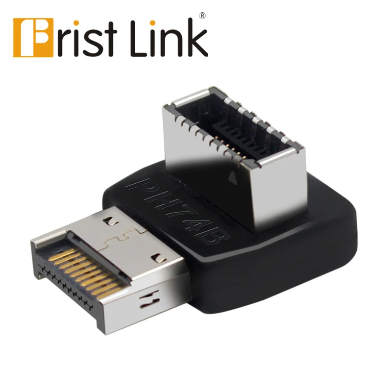 

USB 3.1 Type-E материнская плата 20-контактный разъем угловой 90-градусный адаптер штекер-гнездо Удлинитель для кабеля кронштейна типа с