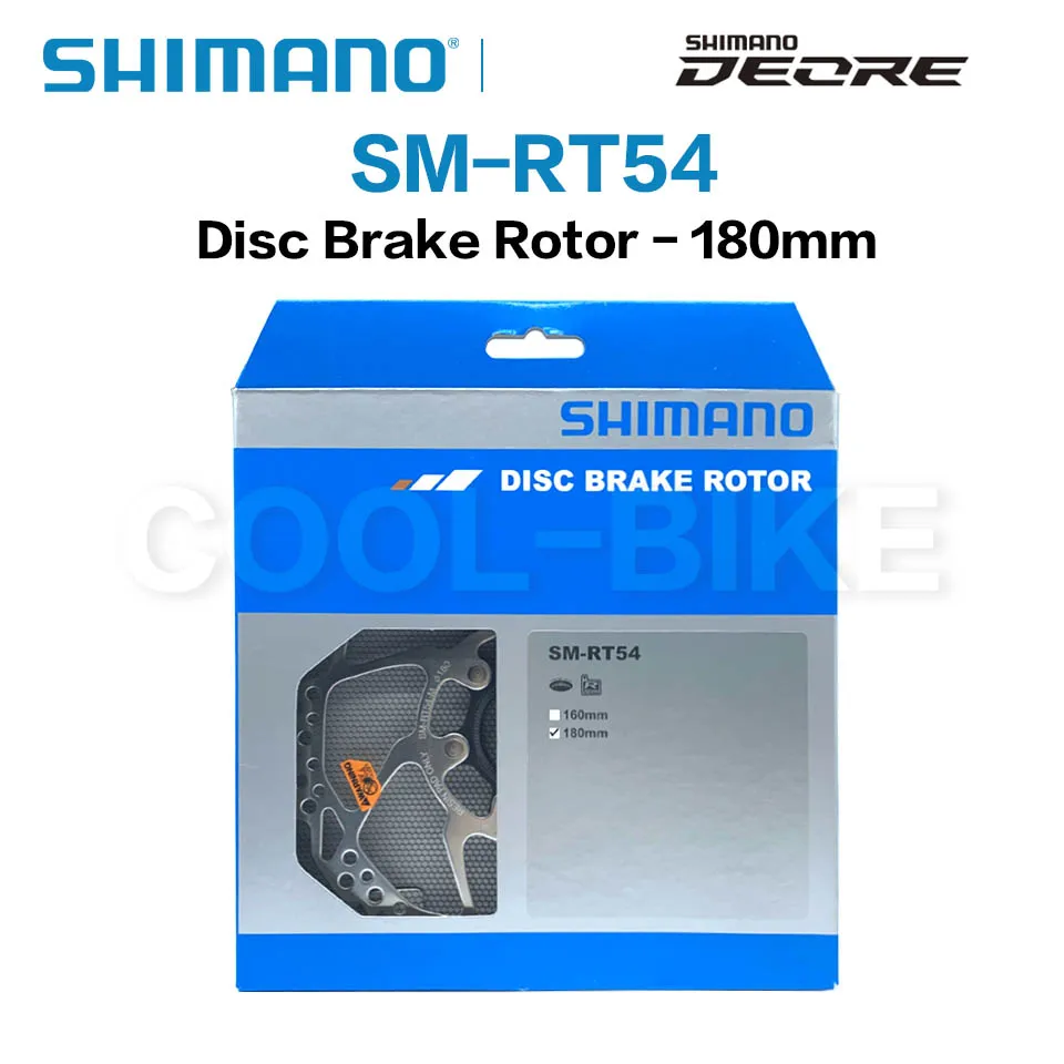 SHIMANO DEORE SM RT54 MTB Brake Disc Center Lock Disc Original Box Rotor Mountain Bikes Disc 160MM Bicycle Parts