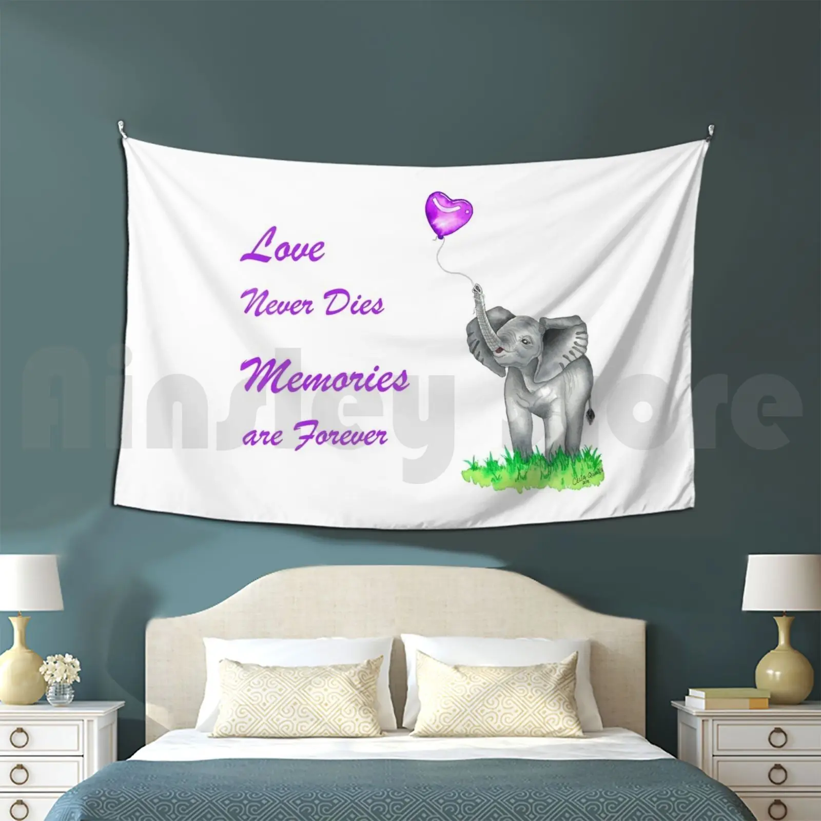 Memories Are Forever Customized Tapestry Love Never Dies Memories Forever Love Never Dies Memories Are