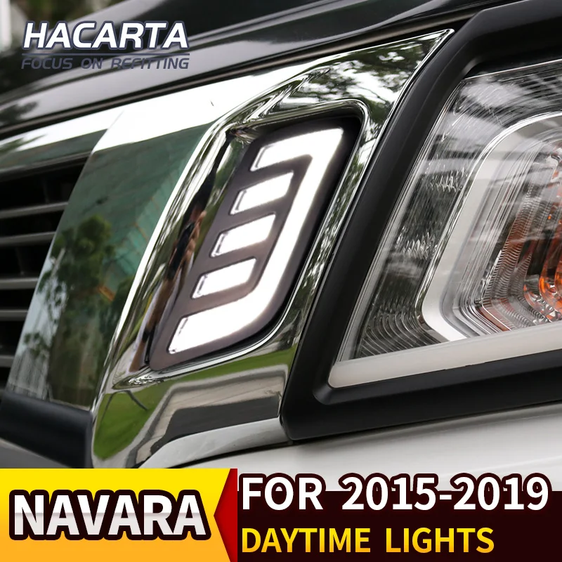 

Daytime Running LED Lights for grill grille lamp with For NAVARA NP300 D23 2015 2016 2017 2018 2019