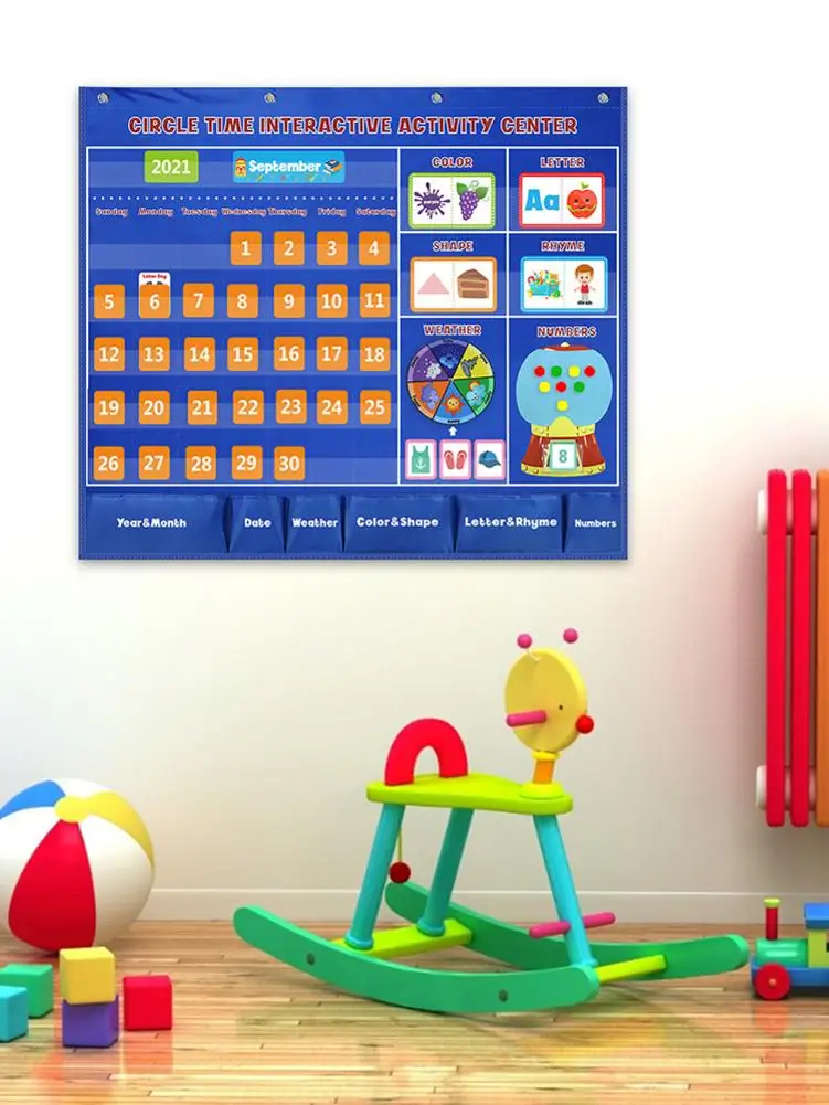 Trẻ Em Hình Tròn Thời Gian Trung Tâm Bỏ Túi Đồ Bộ Trẻ Em Giáo Dục Học Màu Sắc Lịch Đếm Từ Ngữ Vần Hình Túi Bảng Xếp Hạng