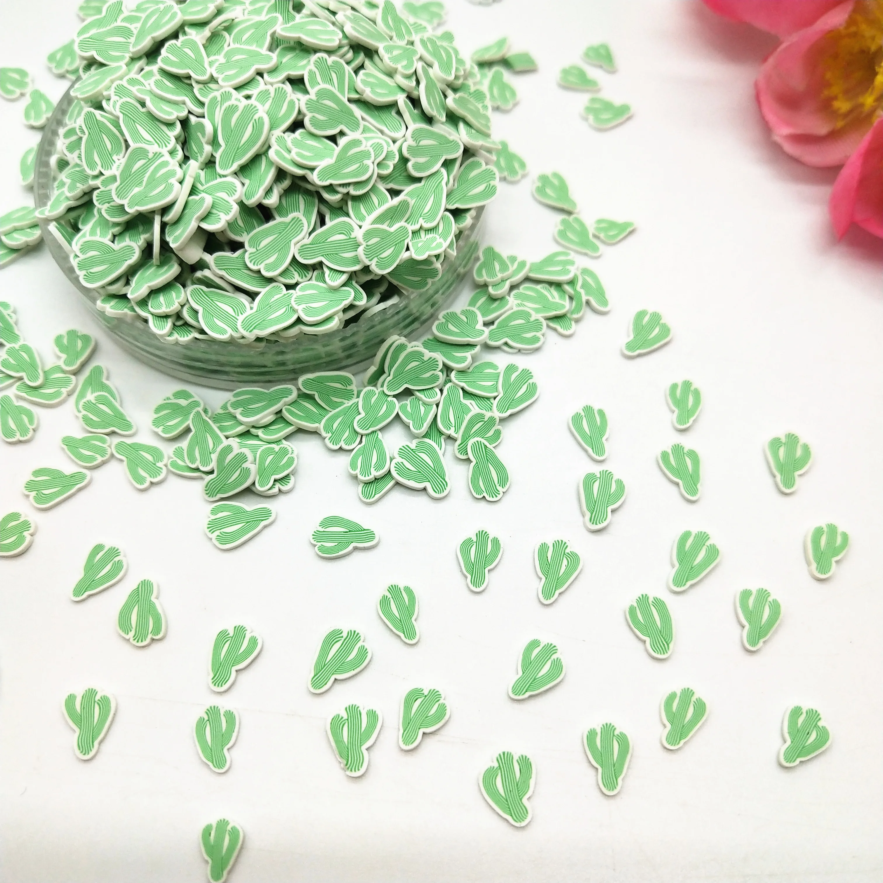 20g/lot 5mm Cactus Polymer Clay for DIY Crafts Plastic Klei Mud Particles Clays Green Cacti