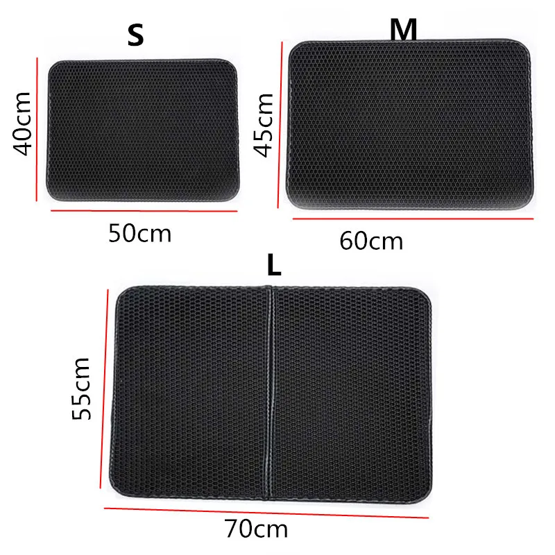 EVA Pet Cat Litter Mat Double-layer Waterproof Cat Kitten Litter Tray Mat Nonslip Feeding Bowl Pad Bottom Layer Easy Cleaning