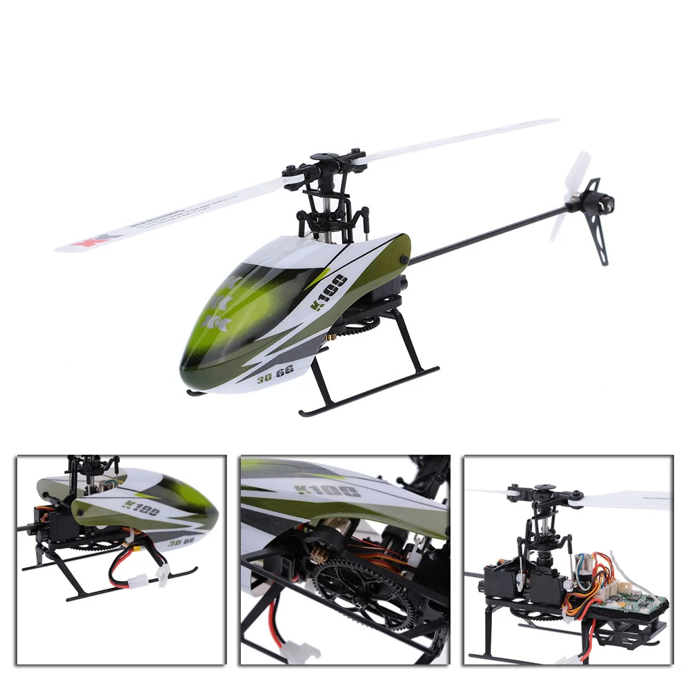 Wltoys XK K100 6CH 3D 6G System Brush Motor Remote Control Falcon RC Helicopter For Beginner Children Toy Gift