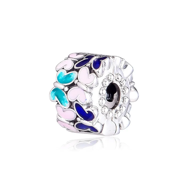 

Silver Beads For Jewelry Making Butterfly Arrangement Clip Charm Sterling Silver Jewelry Woman DIY Beads Free Shipping