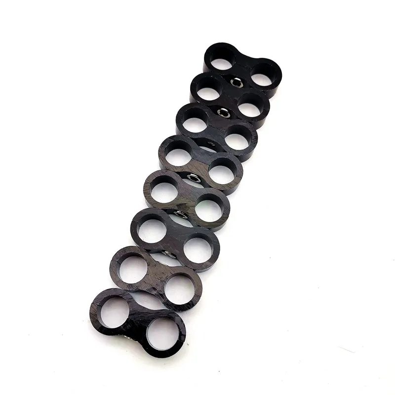 8 Buah AN8 16MM Braided Hose Separator Clamp Fitting Adapter Bracket Hitam