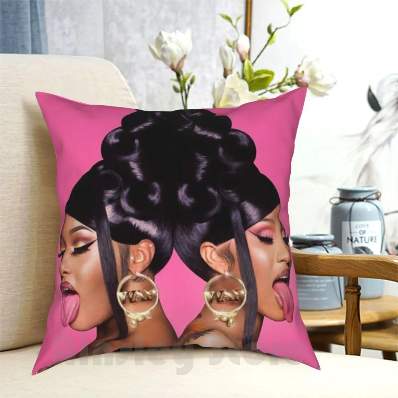 

Cardi B Wap Pink Pillow Case Printed Home Soft DIY Pillow cover Cardi B Wap Cardi B Wap Cardi B Cardi Wap Megan Thee