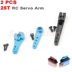 2PCS 25T 1.75inch FUTABA HITEC Steering Servo Arm Horn Rocker Aluminium Alloy CNC Workmanship for RC Car Crawler Servo DIY Parts
