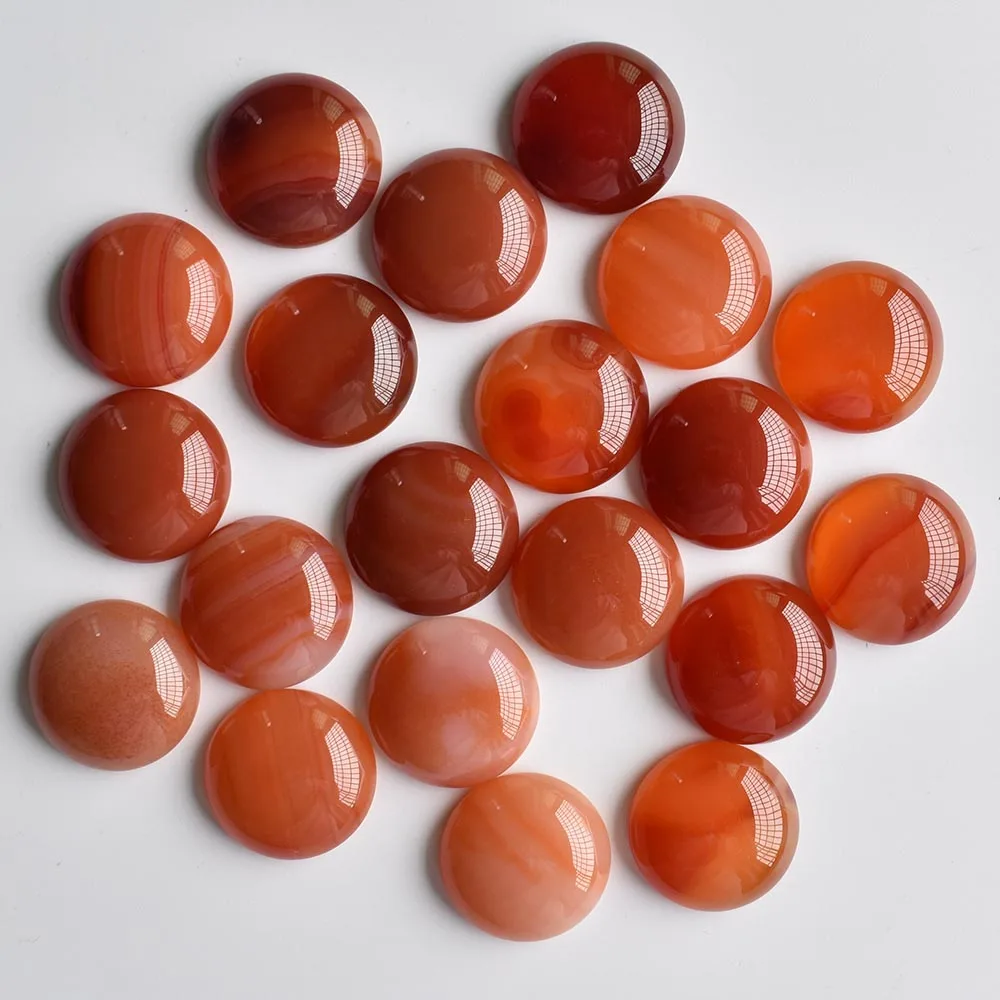 Großhandel 24 Stück/Los Bestseller Hochwertige Opal-Malachit-Tigerauge Naturstein Gemischte Runde Cabochons 20mm Kostenloser Versand – Detail 8