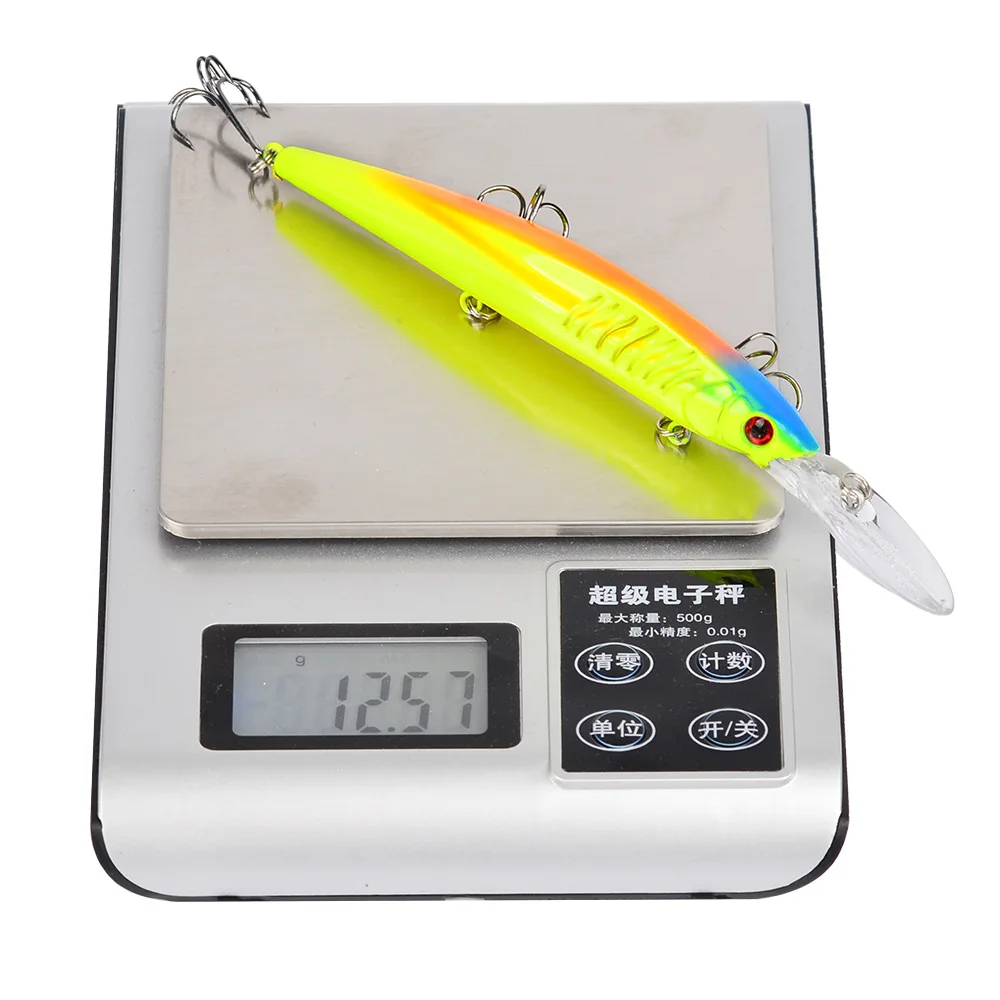 1 sztuk 12.5g15.2cm błystka Wobbler Crankbait 3D oczy plastikowe twarde sztuczne przynęty Peche Bass Trolling szczupak karpia przynęty — zdjęcie 6