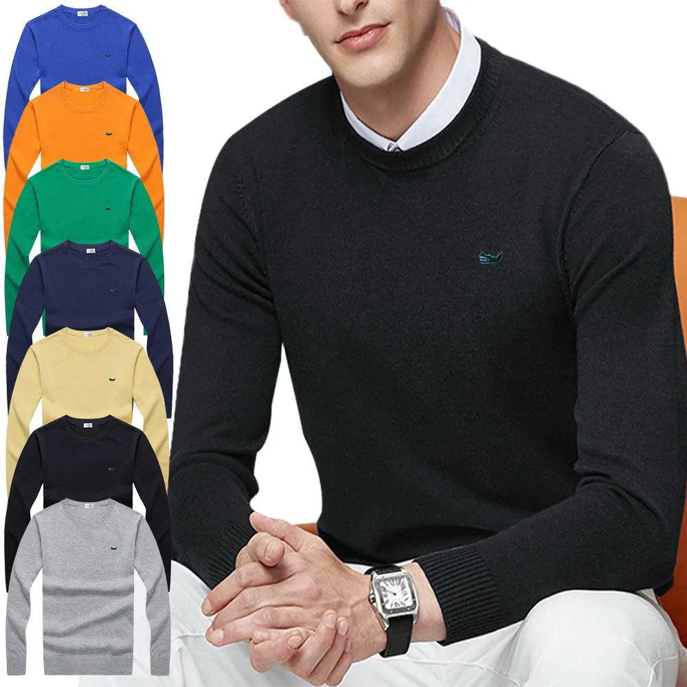 Super Weiche 100% Baumwolle Pullover Männer Pullover Jumper 2021 Herbst Winter Warme Jersey Hombre Pull Homme Herren Oansatz Pullover PL8507