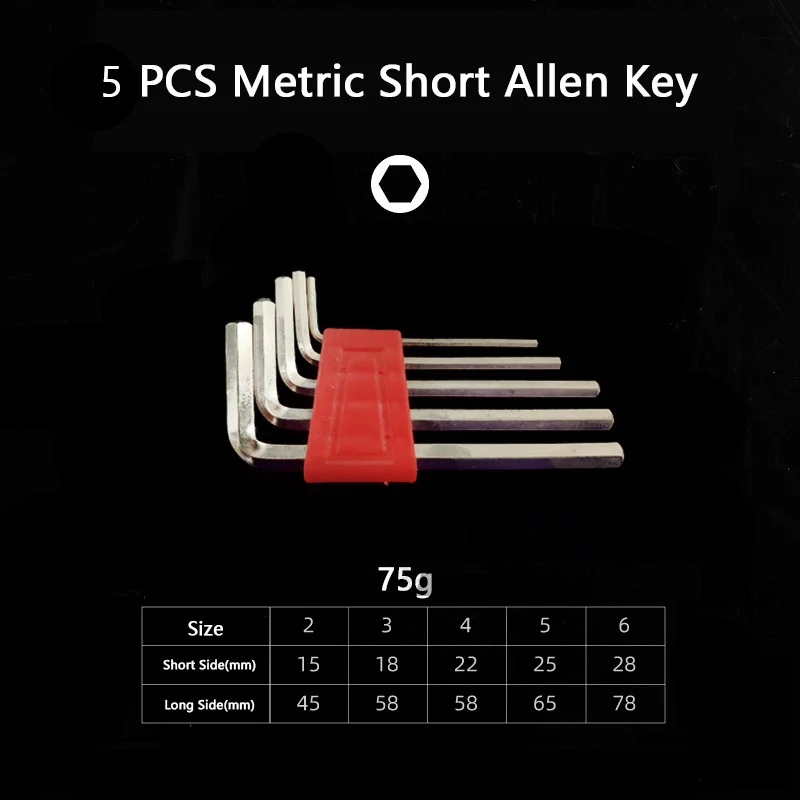 5/8/11 In 1 Metric Imperial Allen Key CR-V Wrench Set Universal Double-End L Wrench Size Easy To Carry In The Pocket Tool Kit