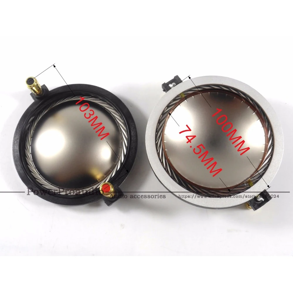 2pcs /lot High Quality  Replacement Diaphragm For 74.46 mm for B&C DE800 -8  Voice coil Titanium Diaphragm