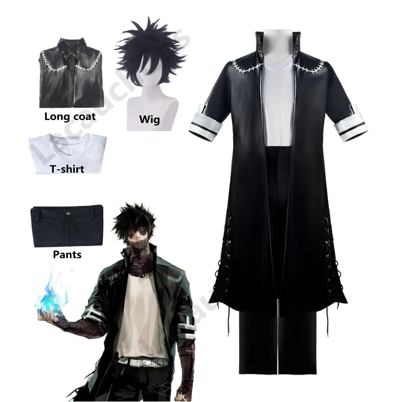 Anime Mein Hero Wissenschaft Boku keine Hero Wissenschaft Dabi OCHACO URARAKA Cosplay Kostüm Full Set Männer Frauen Jacke Mantel T hemd Perücke