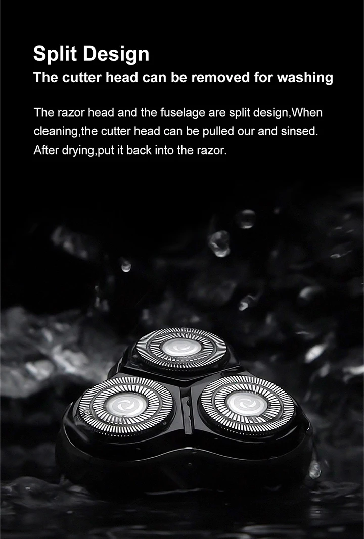 ENCHEN BlackStone Elektrorasierer für Männer, Typ C, wiederaufladbar, Rasierbartmaschine, intelligente Steuerung, Reiseschloss, 100 % neu – Detail 9
