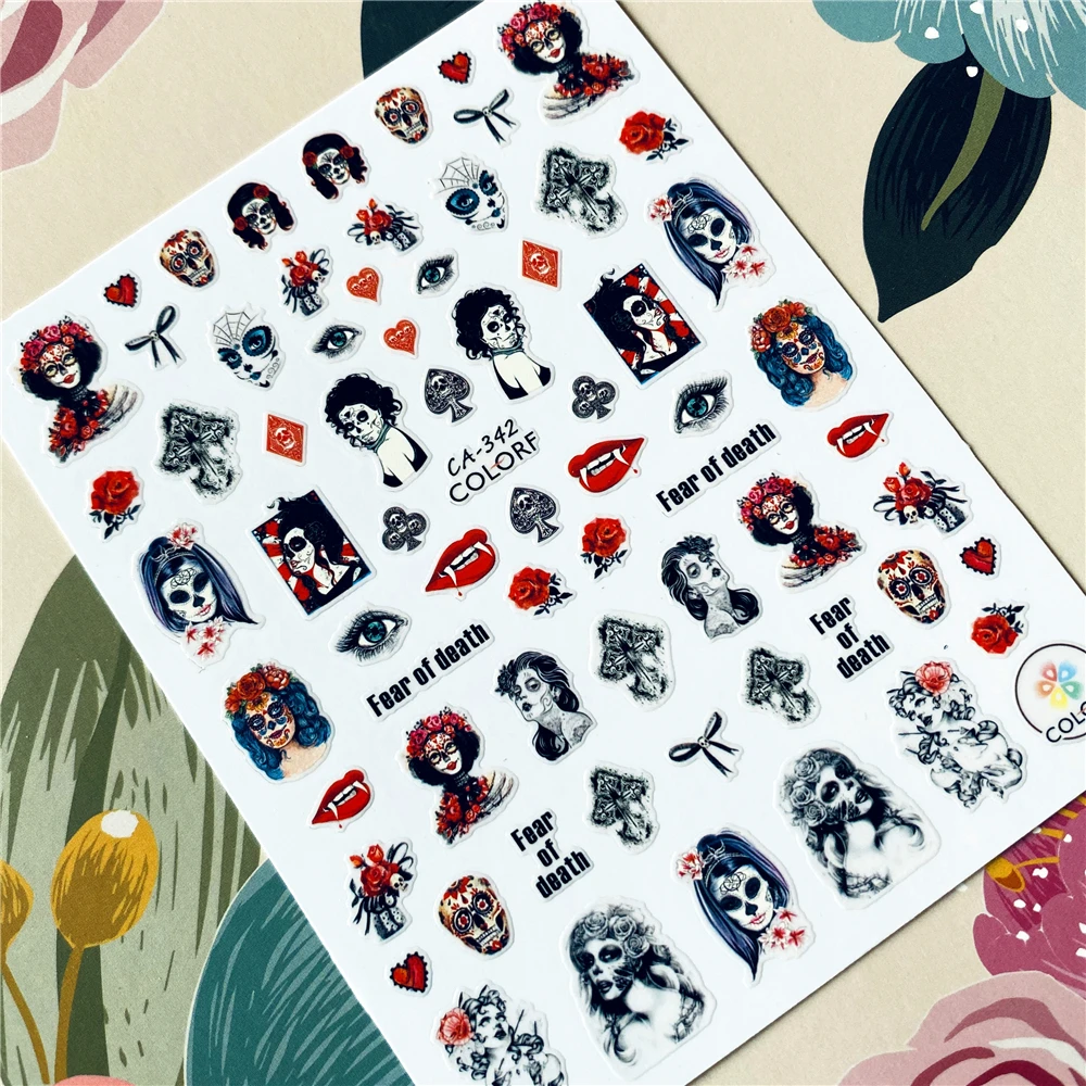 

CA-091-092-338-339 Хэллоуин Тыква 3D задняя клей для ногтей Наклейка для ногтей наклейки для ногтей украшение ногтей Маникюрный Инструмент для ногтей орнамент