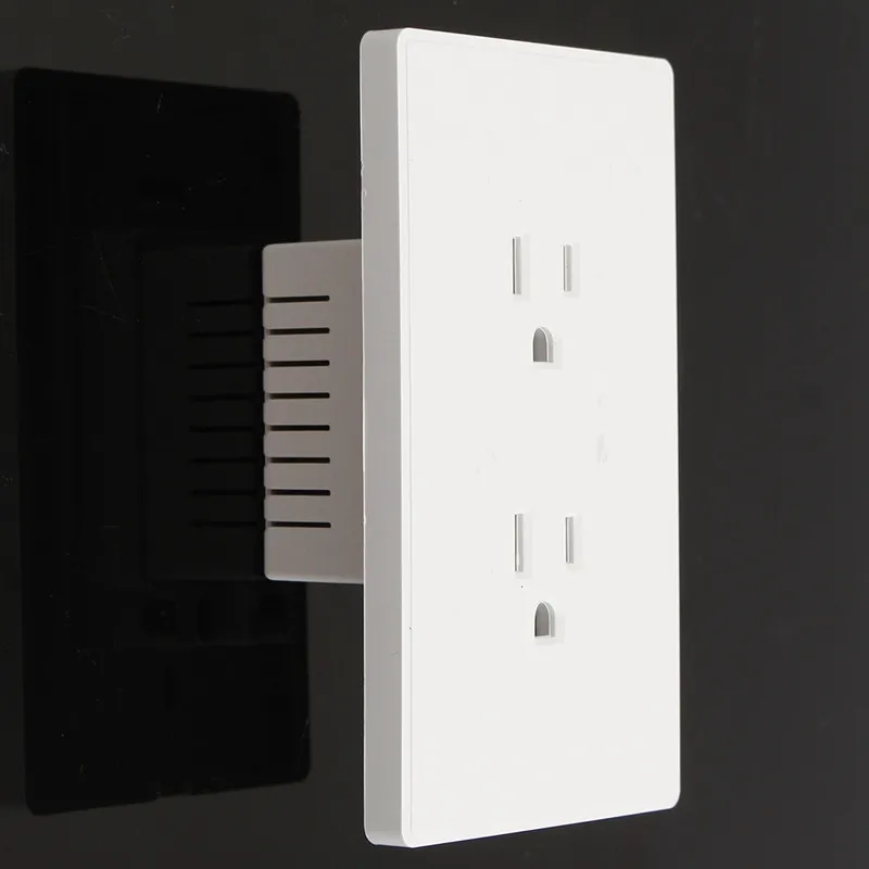 118mm USA Wall Power Outlet Socket Plug Adapter Charger 250V 15A 2Gang Socket American Standard