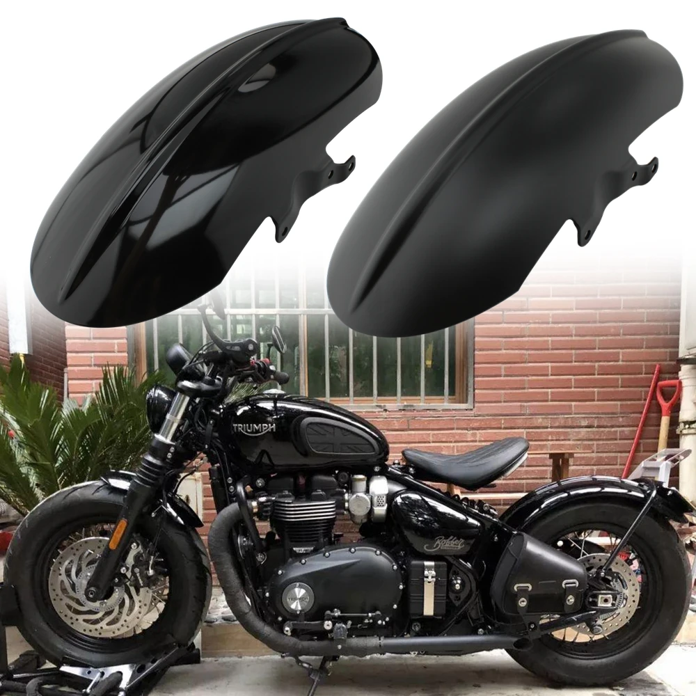 

Motorcycle Short Front Fender Mudguard Fairing Chopper For Triumph Bobber Bonneville Speedmaster 1200 18- Cafe Racer