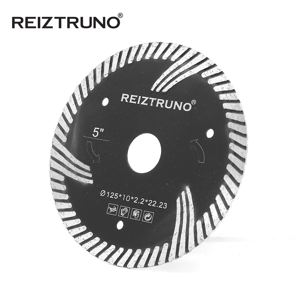 Reiztruno 5 "Batu Circular Saw Blade T-Tersegmentasi Blade Diamond 125 Mm untuk Batu Besi Beton Batu Pasir Premium Cutting cakram