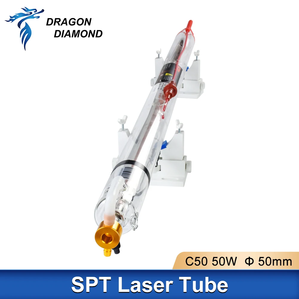 Power 50w diameter 50mm length 1000mm SPT C50 Laser Engraver Laser Glass Tube For Co2 Laser Engraving Cutting Machine