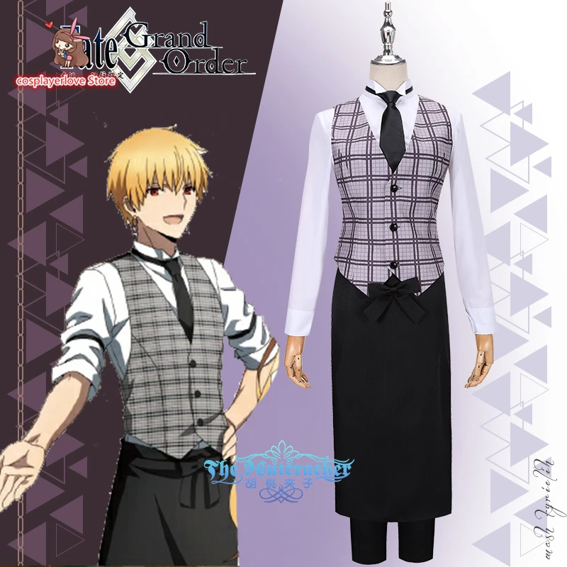 

Fate/Grand Order FGO Gilgamesh Sweets Paradise Coffee Maid costume Cosplay Custom Halloween Christmas