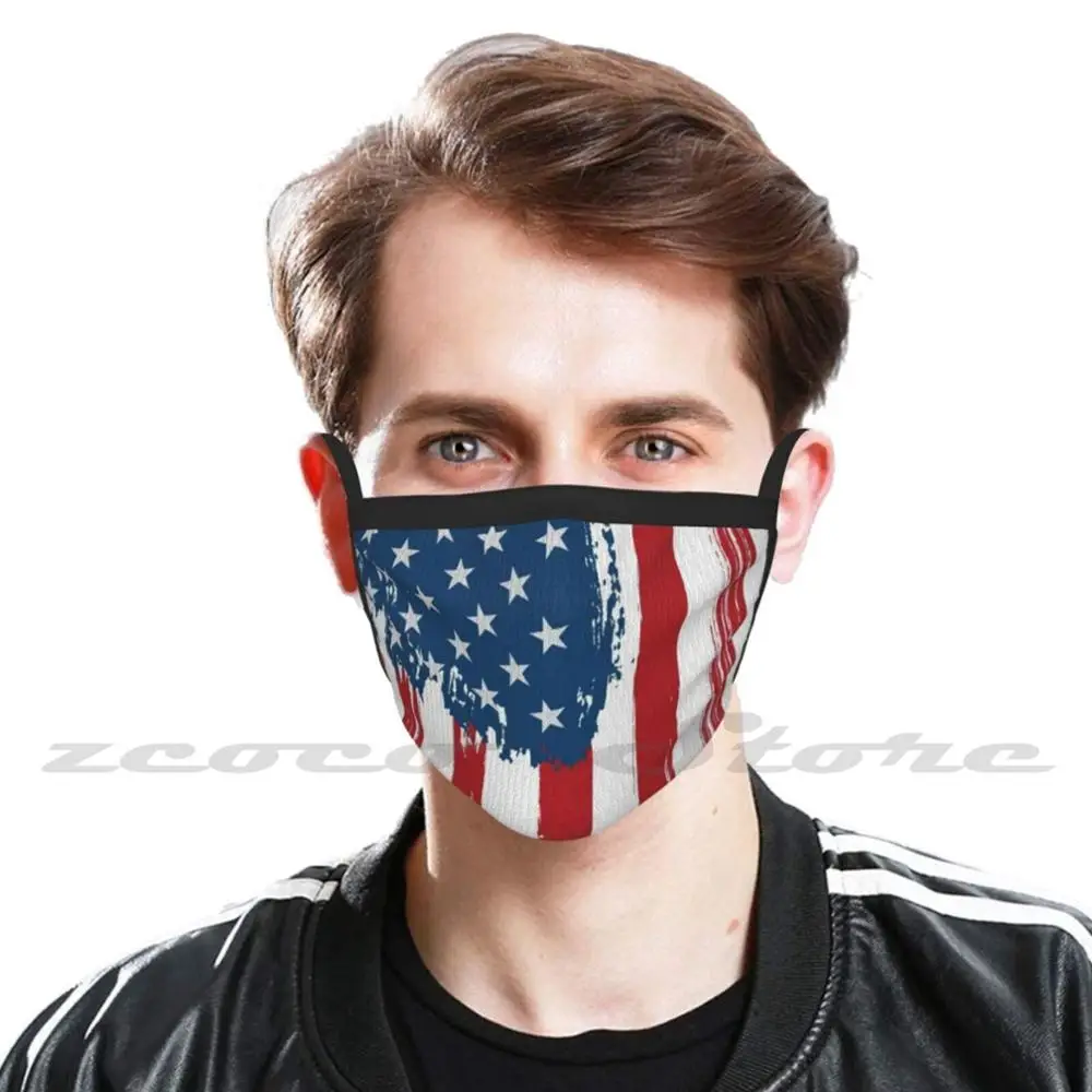 Love America – masque lavable pour enfants et adultes, motif personnalisé, filtre Pm2.5, californie, états-unis, comme Donaldtrump, république